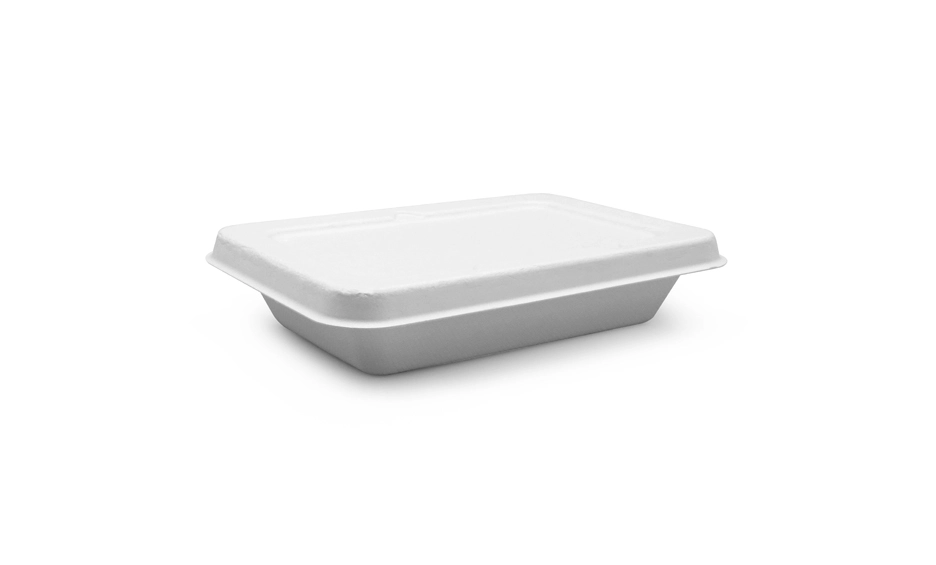 Sugarfiber 32 oz Compostable Disposable Food Container Serving Trays,  Rectangle, Made from 100% Eco-Friendly Plant Fibers [100 Count]